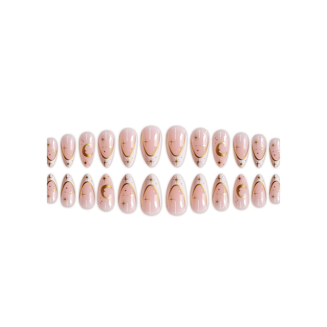 Artistic Starlit Nail Art Extensions Bowlift