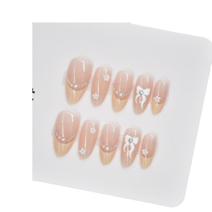Elegant Floral Press-On Nail Art Bowlift