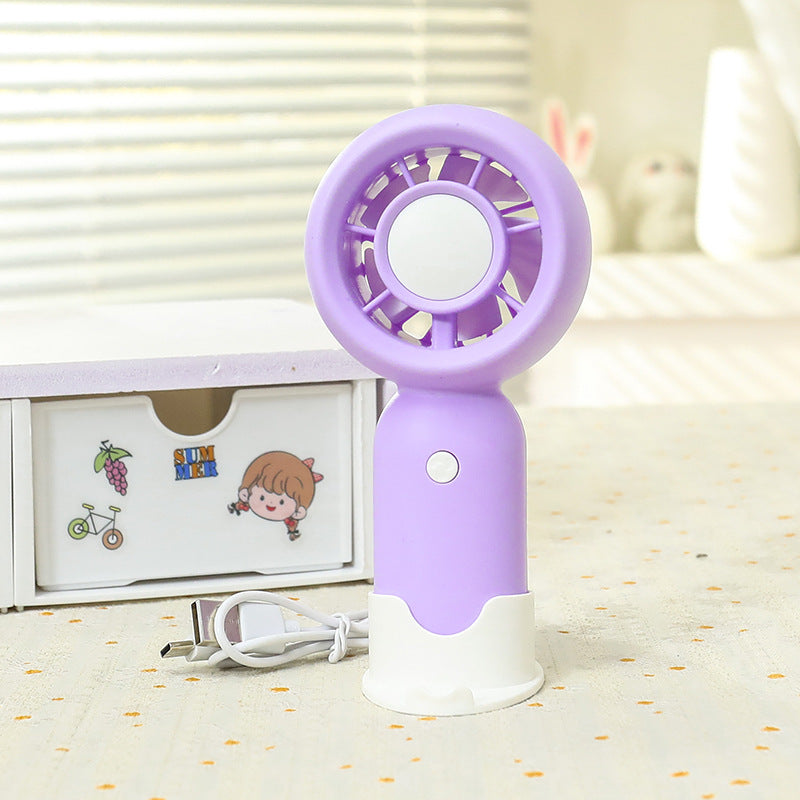 Ladies Portable Handheld Fan with Cute Bear Design Bowlift