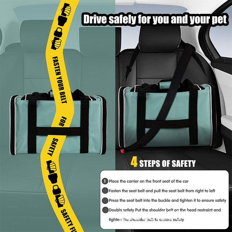 Pet carrier bag with breathable mesh windows Bowlift