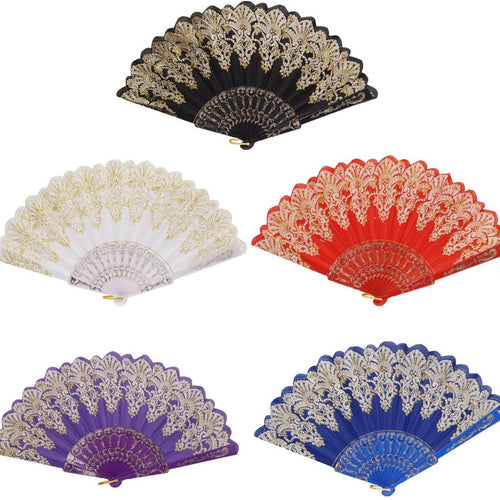 Women's fan with exquisite and artistic decorations Bowlift