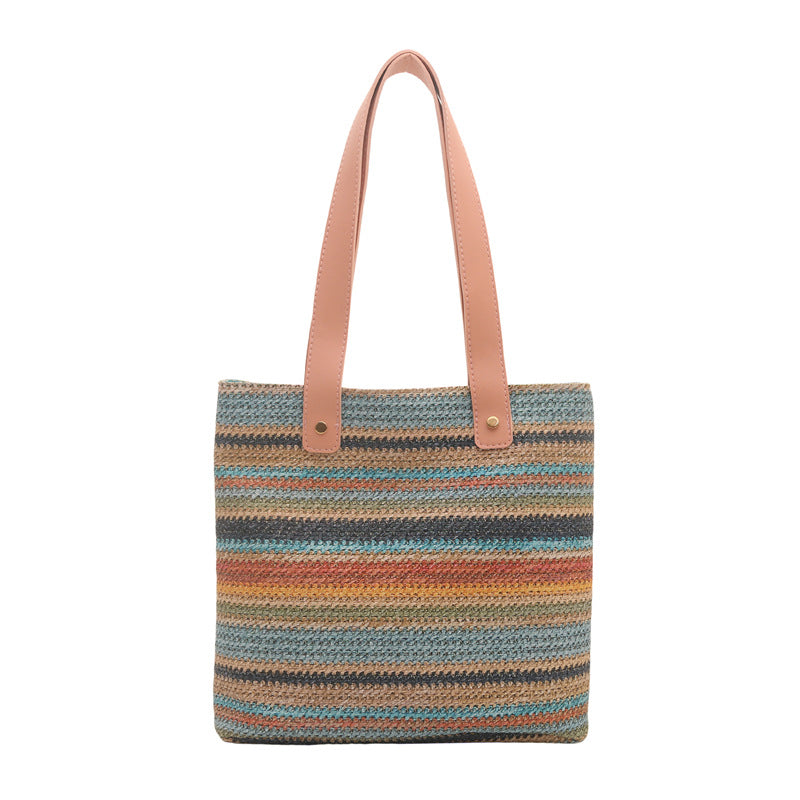 WoColorful Woven Tote Bag Bowlift