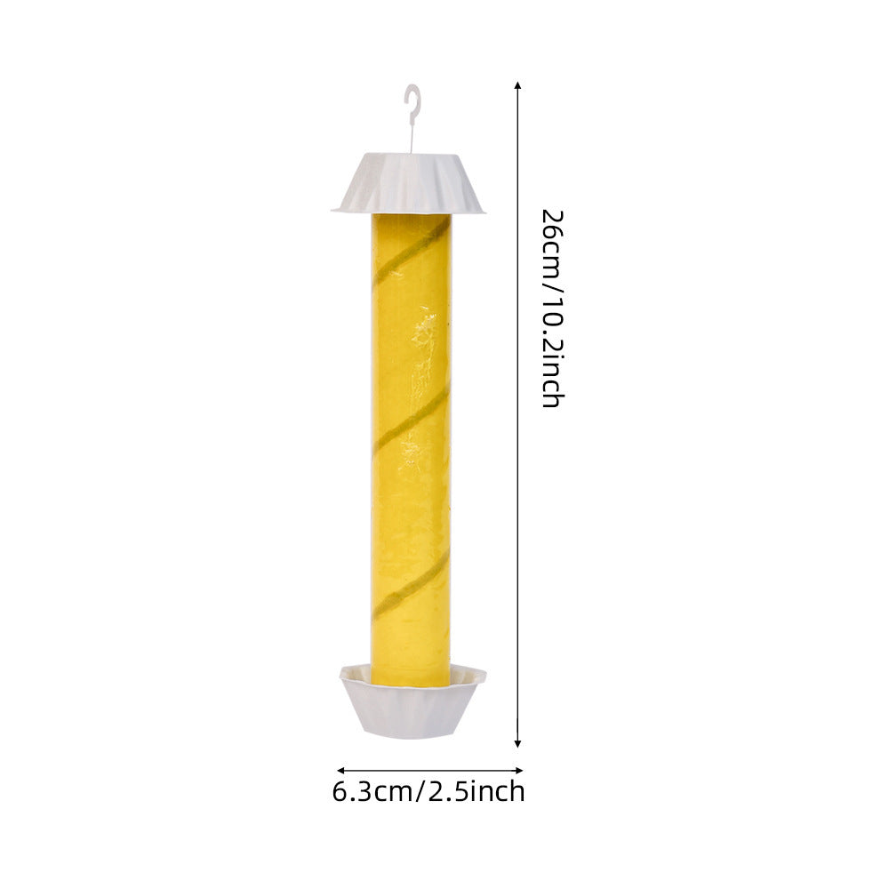 Hanging suet cylinder bird feeder with protective cap and drainage tray Bowlift