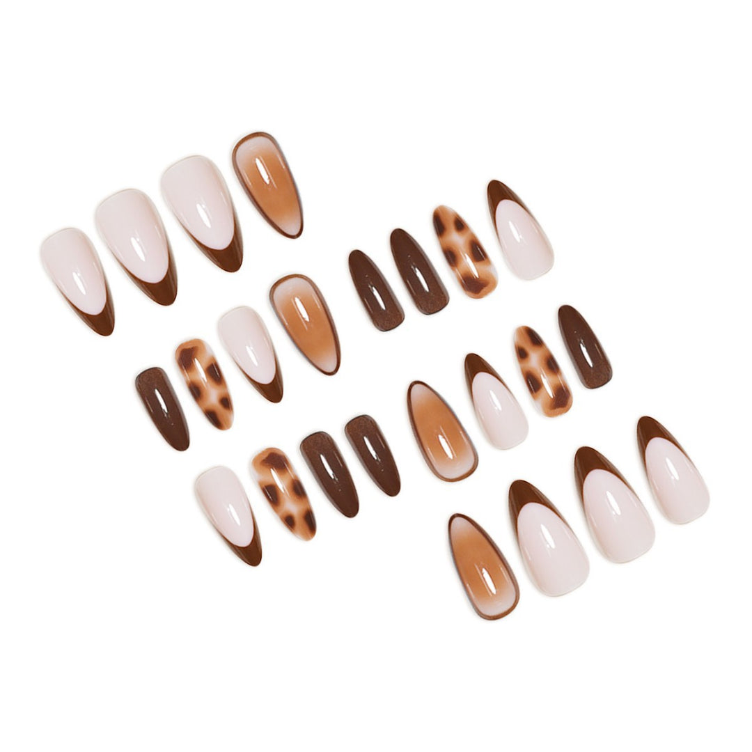 Artistic Stiletto Press-On Nail Set with Modern Design Bowlift