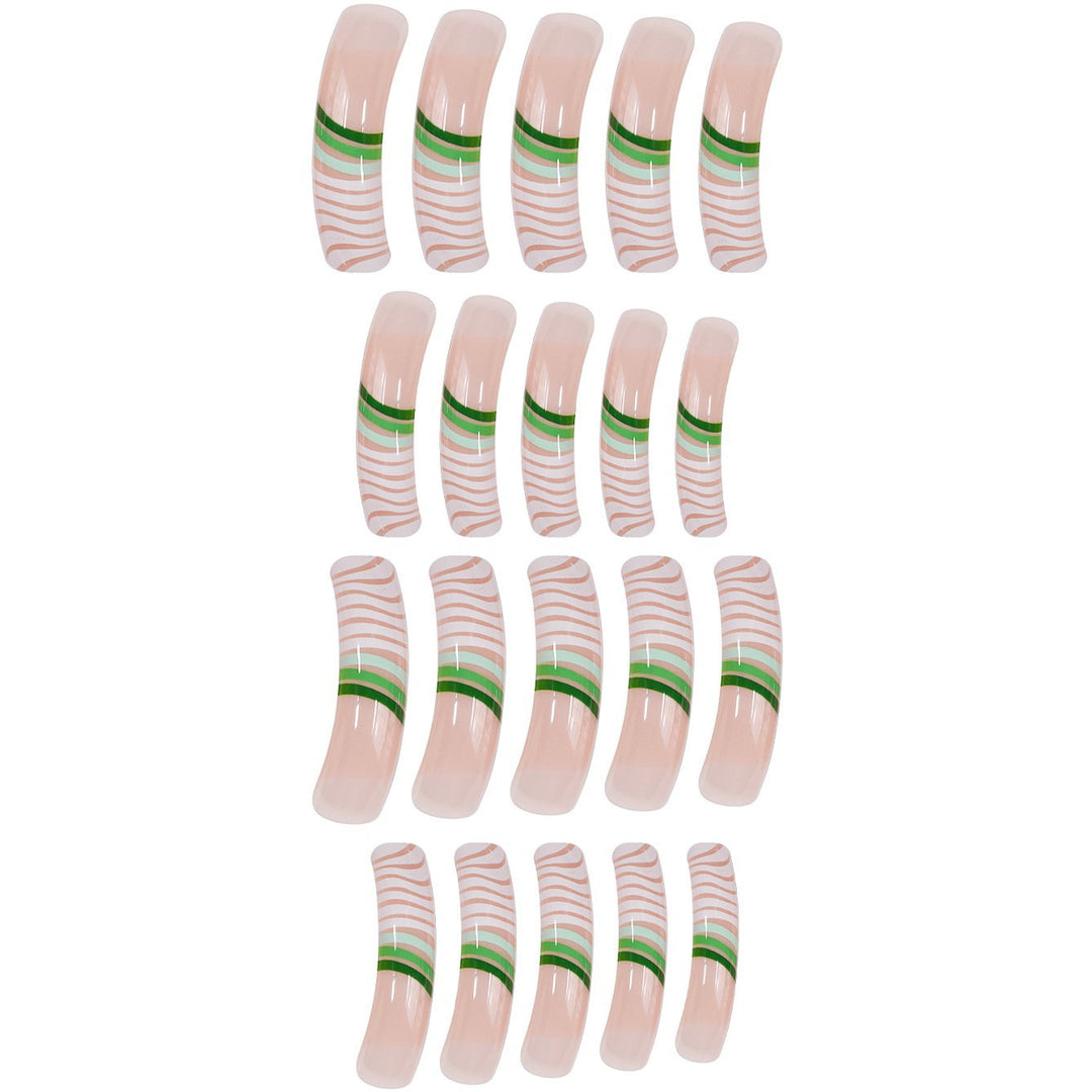 Artistic Long Acrylic Nail Set Bowlift
