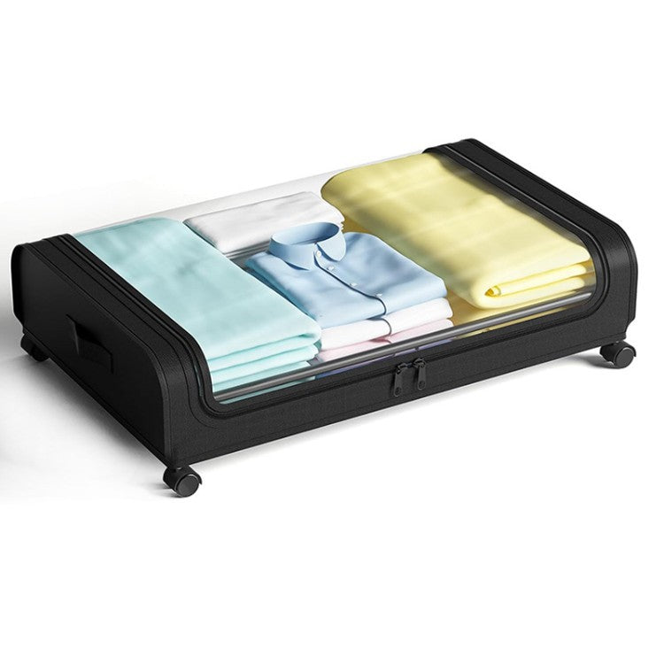 Storage box with wheels and transparent lid Bowlift