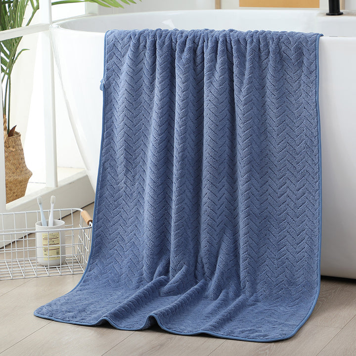 Ultra-Soft Microfiber Jacquard Bath Towel Bowlift