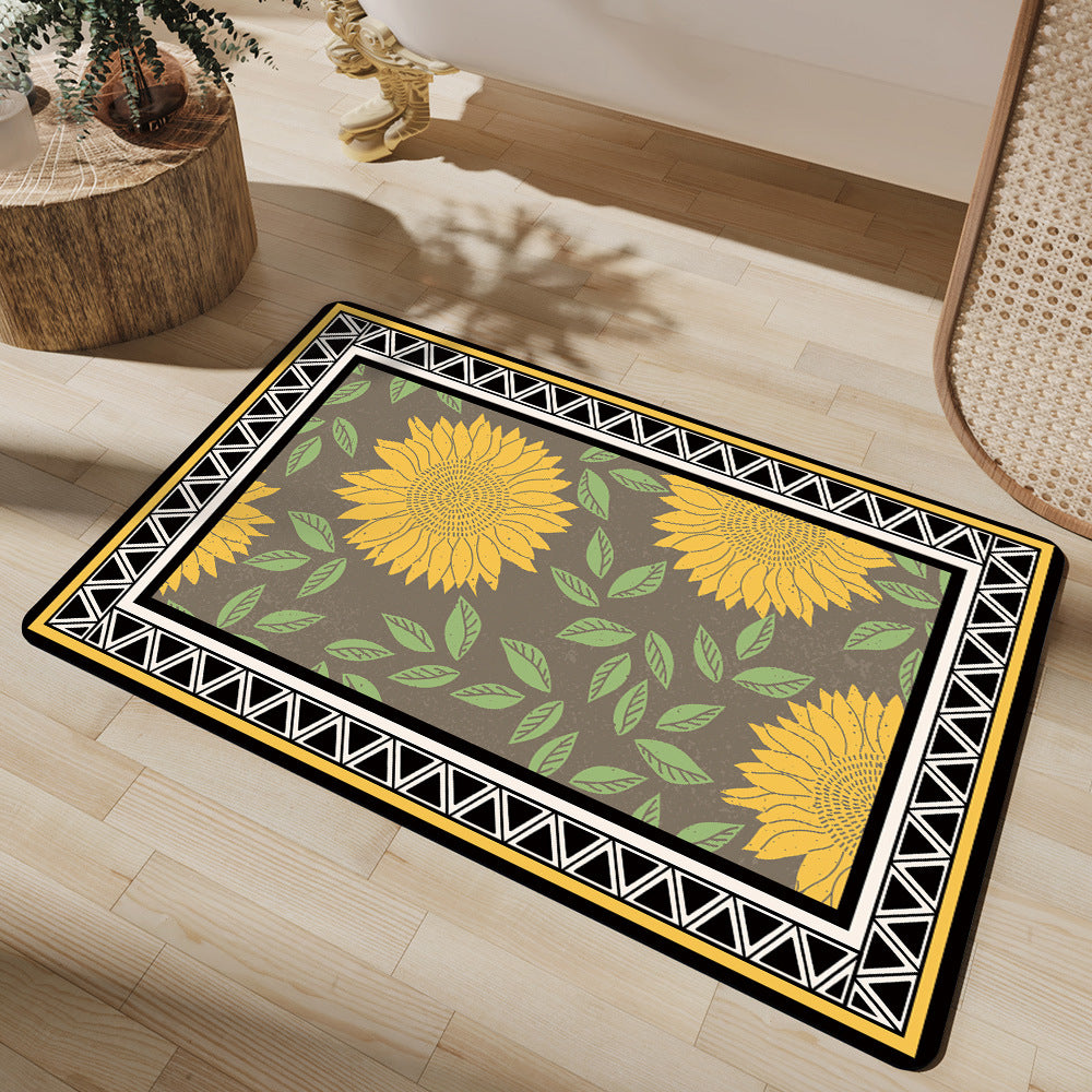 Textured Geometric Bath Mat Bowlift