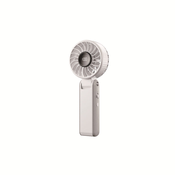 Ladies Portable Mini Hand Fan with Digital Display Bowlift
