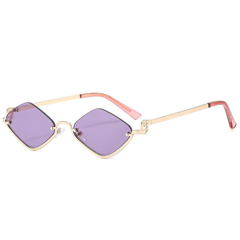 Women's trendy square sunglasses with delicate metal frame Bowlift