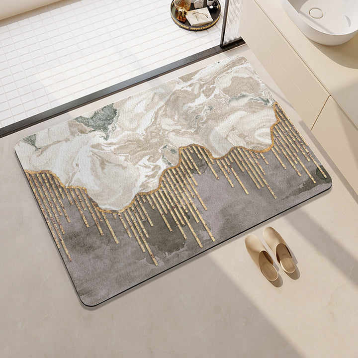 Geometric Patterned Memory Foam Bath Mat Bowlift