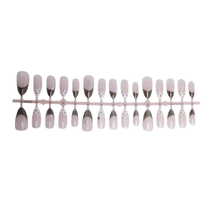Glittering artificial nail design with elegant accents Bowlift