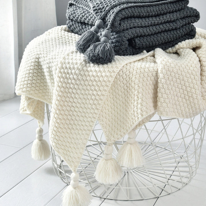 Ladies Elegant Waffle Structure Blanket Bowlift