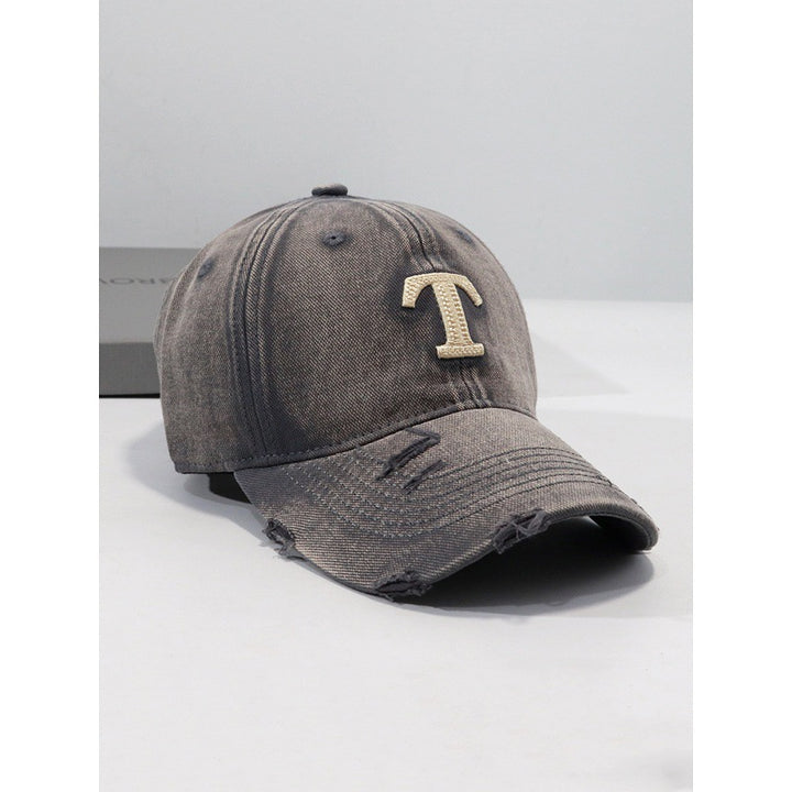 Men's Distressed Denim Cap Bowlift