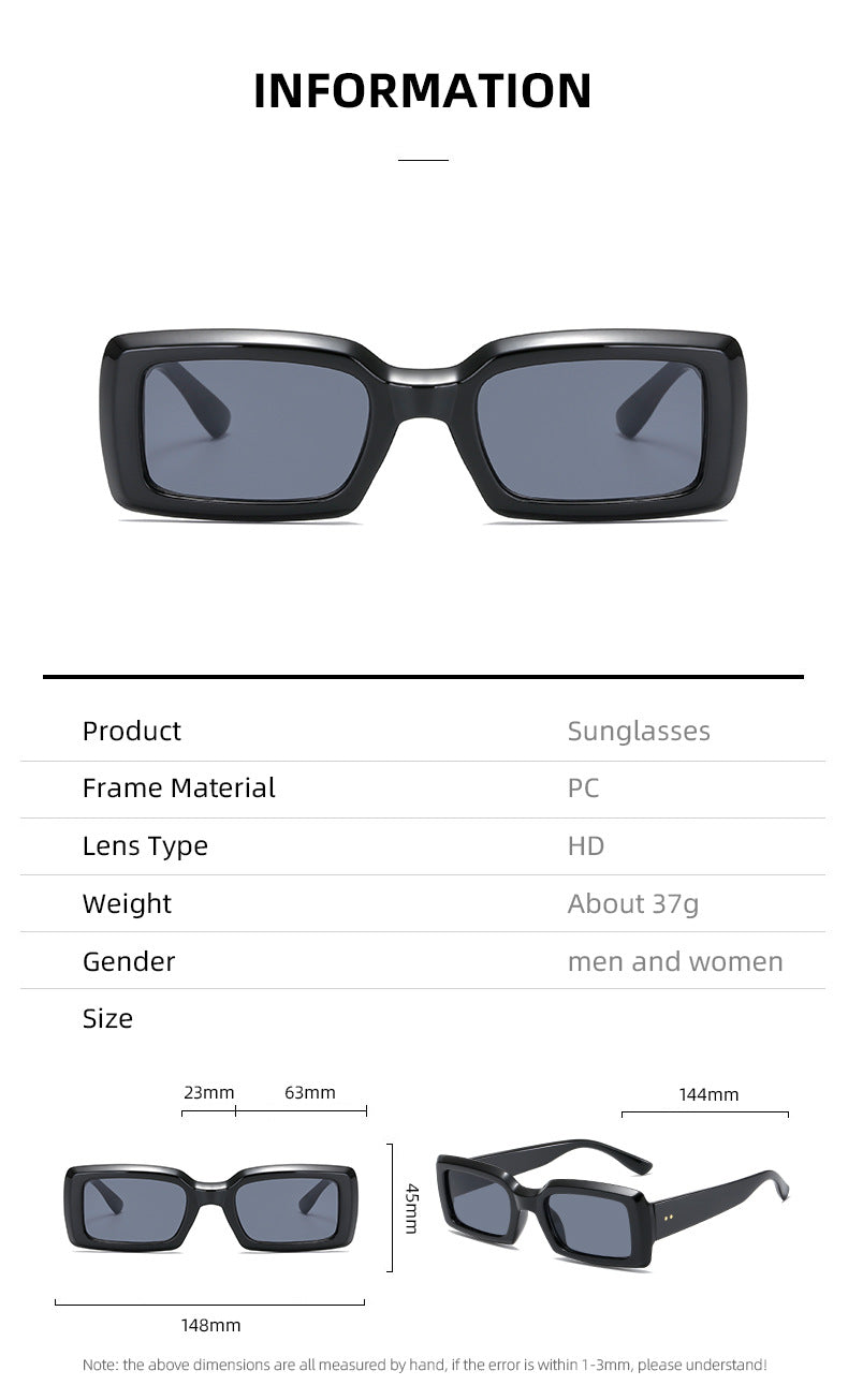 Ladies stylish square sunglasses with mirrored lenses Bowlift