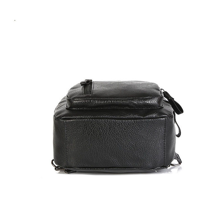 Stylish Leather Mini Backpack Bowlift