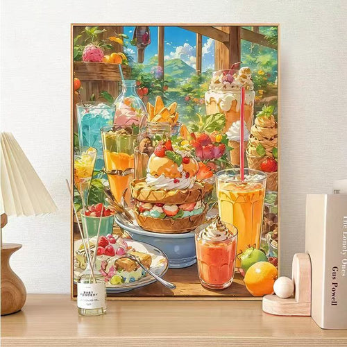 Gourmet Dessert-Themed Canvas Art Print Bowlift