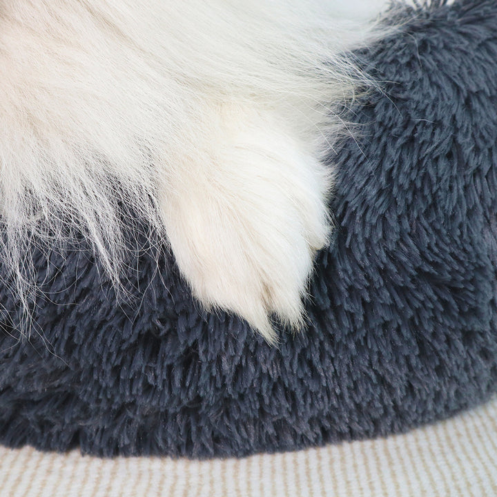Round Luxury Plush dog bed