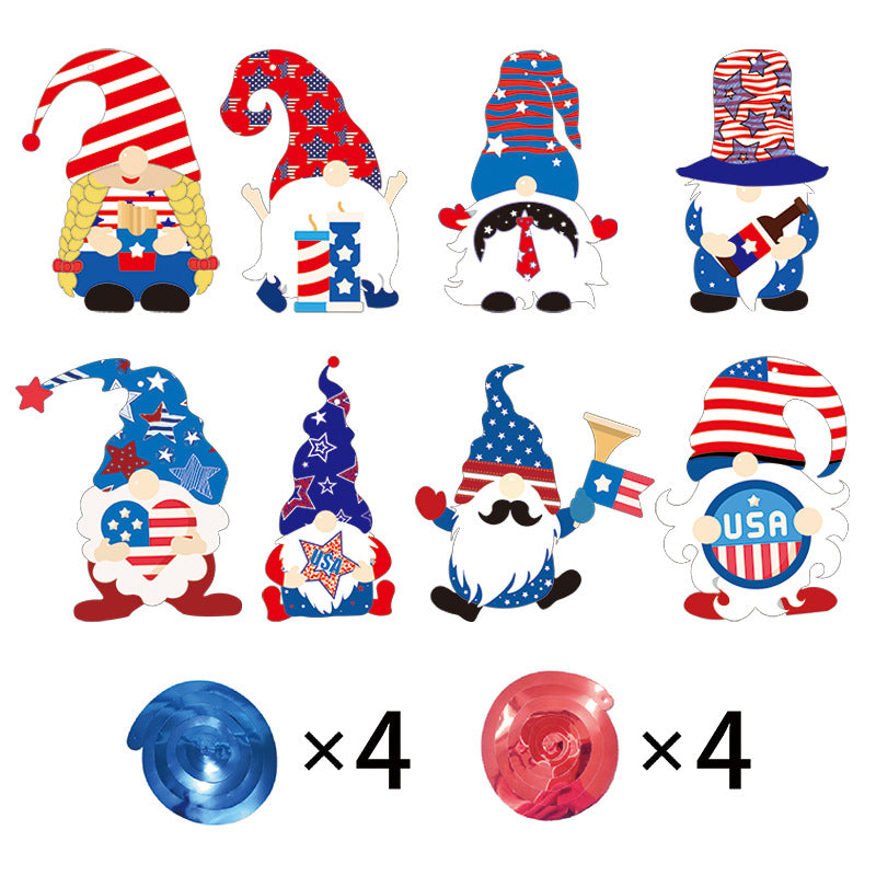 Unisex nan novelty patriotic party glasses assortment with themed foam toppers and mixed star and heart lens shapes Bowlift