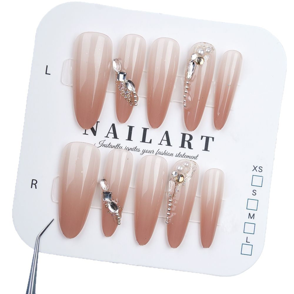 Crystal Embellished Press-On Nails Bowlift
