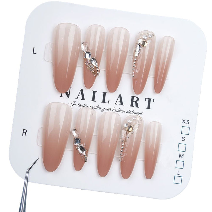 Crystal Embellished Press-On Nails Bowlift