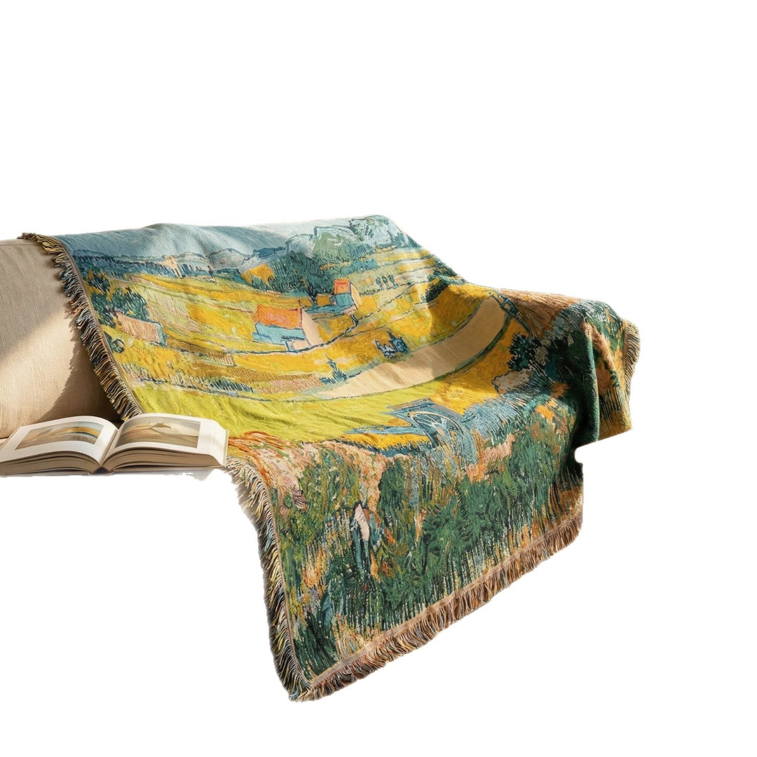 Artistic Vintage-Inspired Throw Blanket