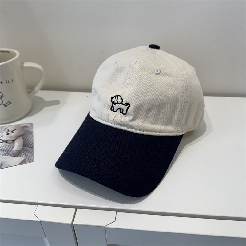 Men's Casual Dog-Embroidered Cap Bowlift