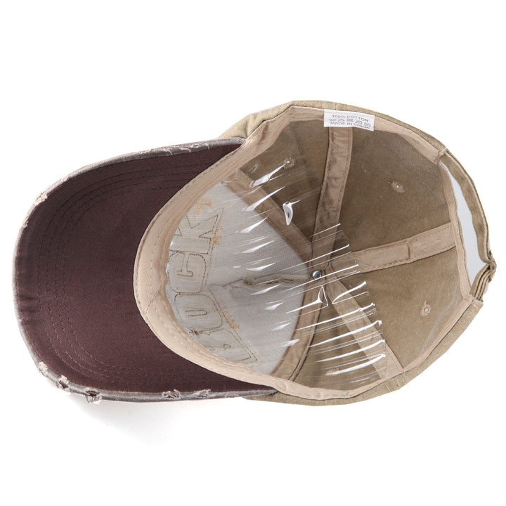 Men's Distressed Graphic Adjustable Baseball Cap Bowlift