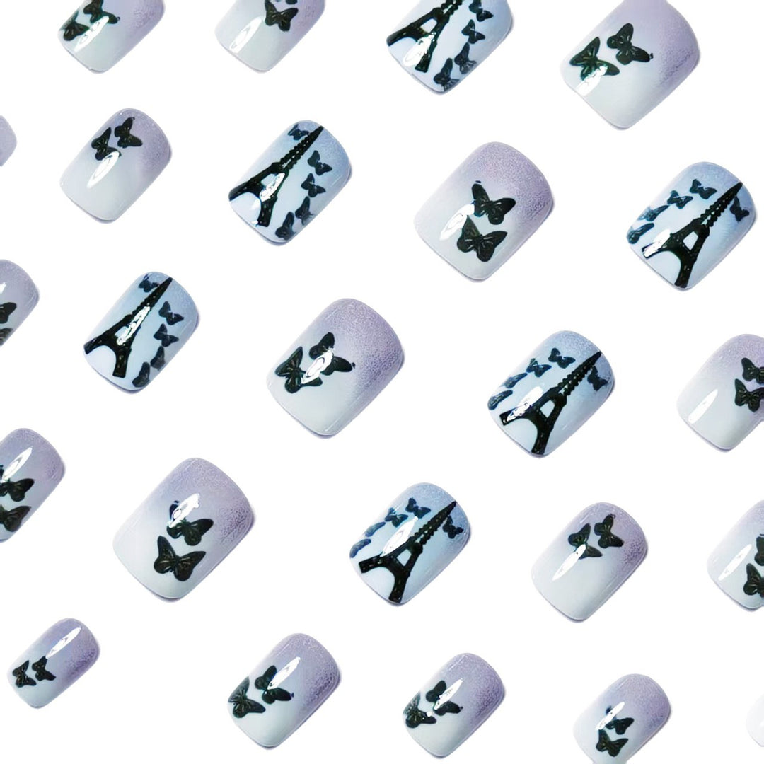 Artistic Parisian Butterfly Nail Art Bowlift