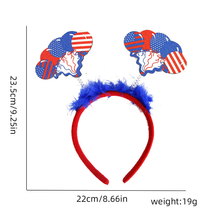 Ladies' festive hairband with pom poms, star embellishments, and glitter tinsel Bowlift