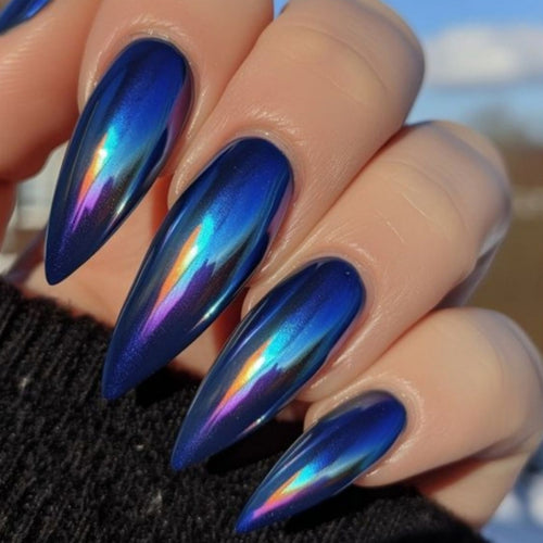 Iridescent Stiletto Press-On Nail Tips Bowlift