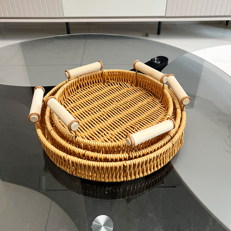 Nested Woven Serving Tray Bowlift