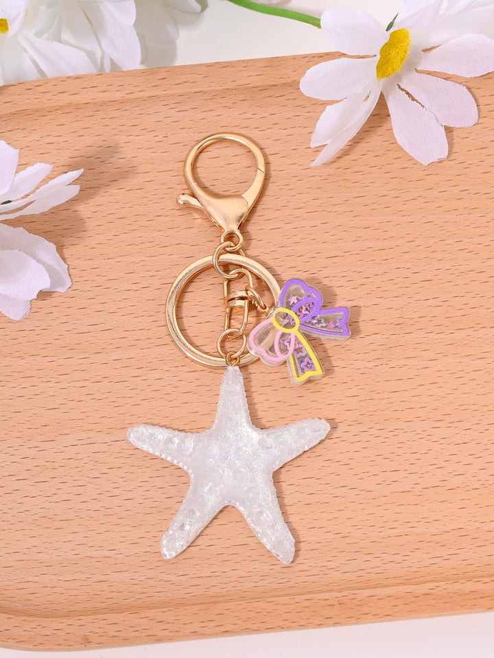 Keychain with Maritime Star Motif Bowlift