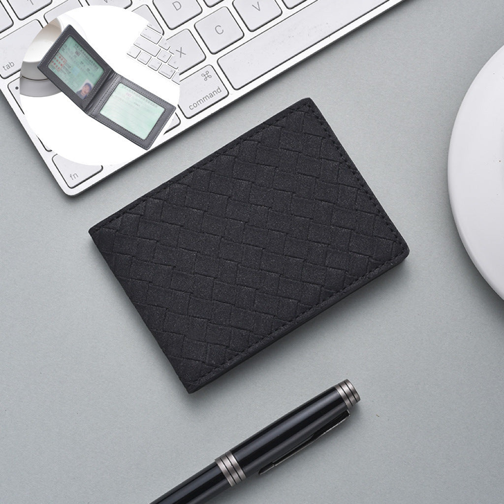 Stylish Woven Leather Cardholder Bowlift