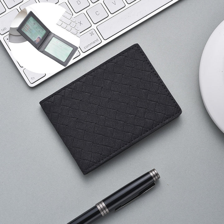 Stylish Woven Leather Cardholder Bowlift