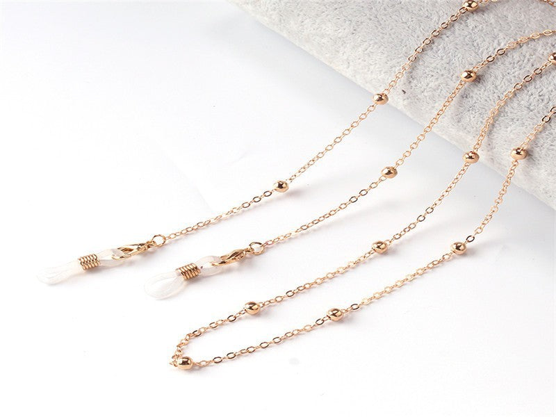 Silver Beaded Eyewear Chain Bowlift