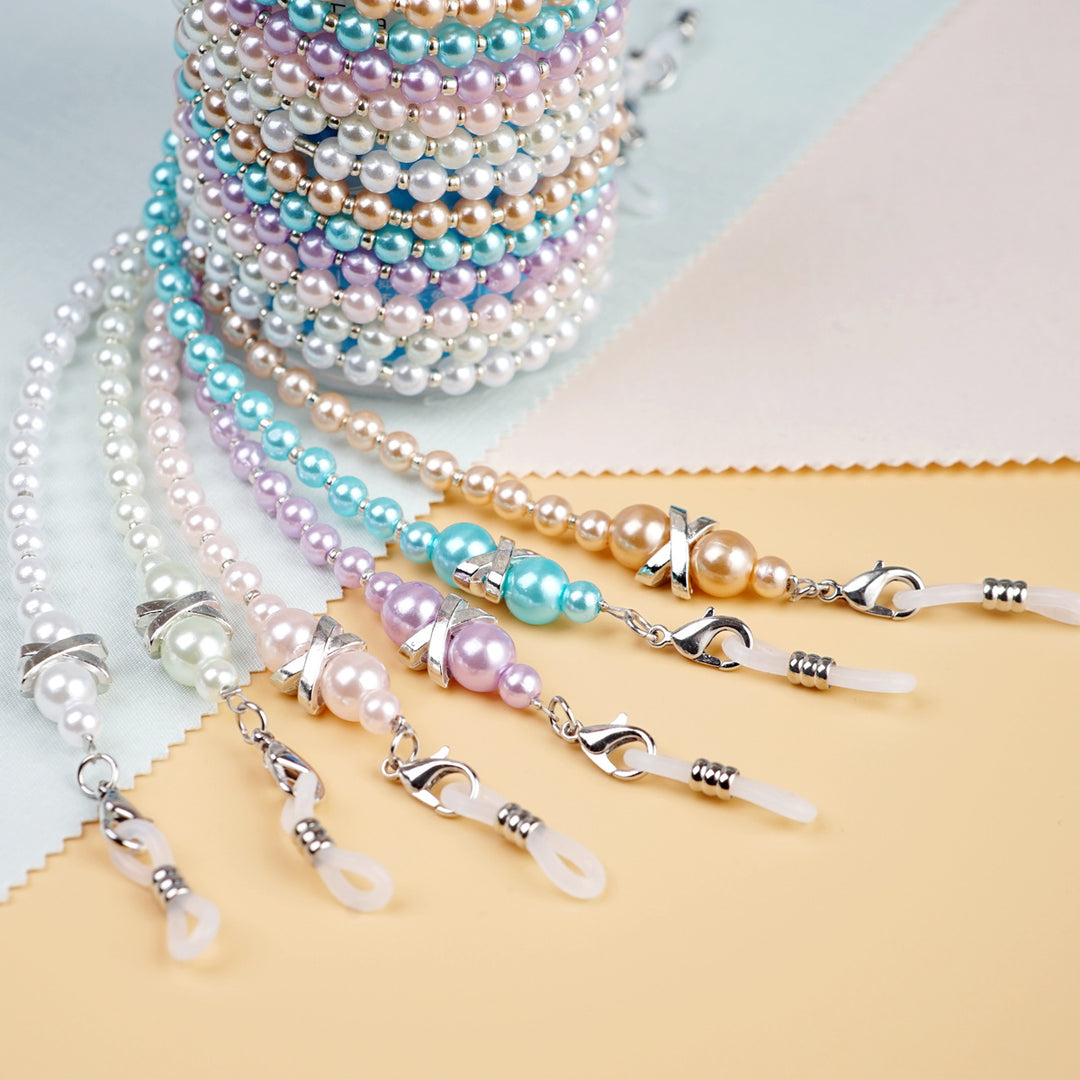 Elegant Faux Pearl Eyewear Chain Bowlift