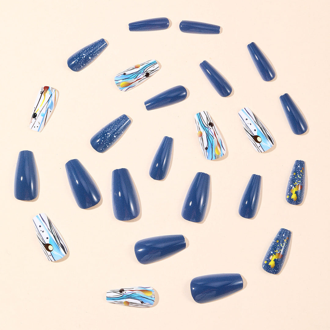 Artistic Galaxy-Inspired Nail Art Extensions Bowlift