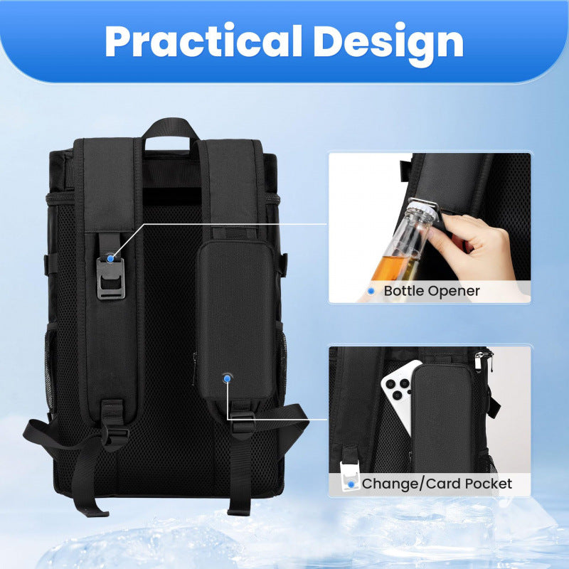 Multifunctional cooler backpack with insulated interior Bowlift