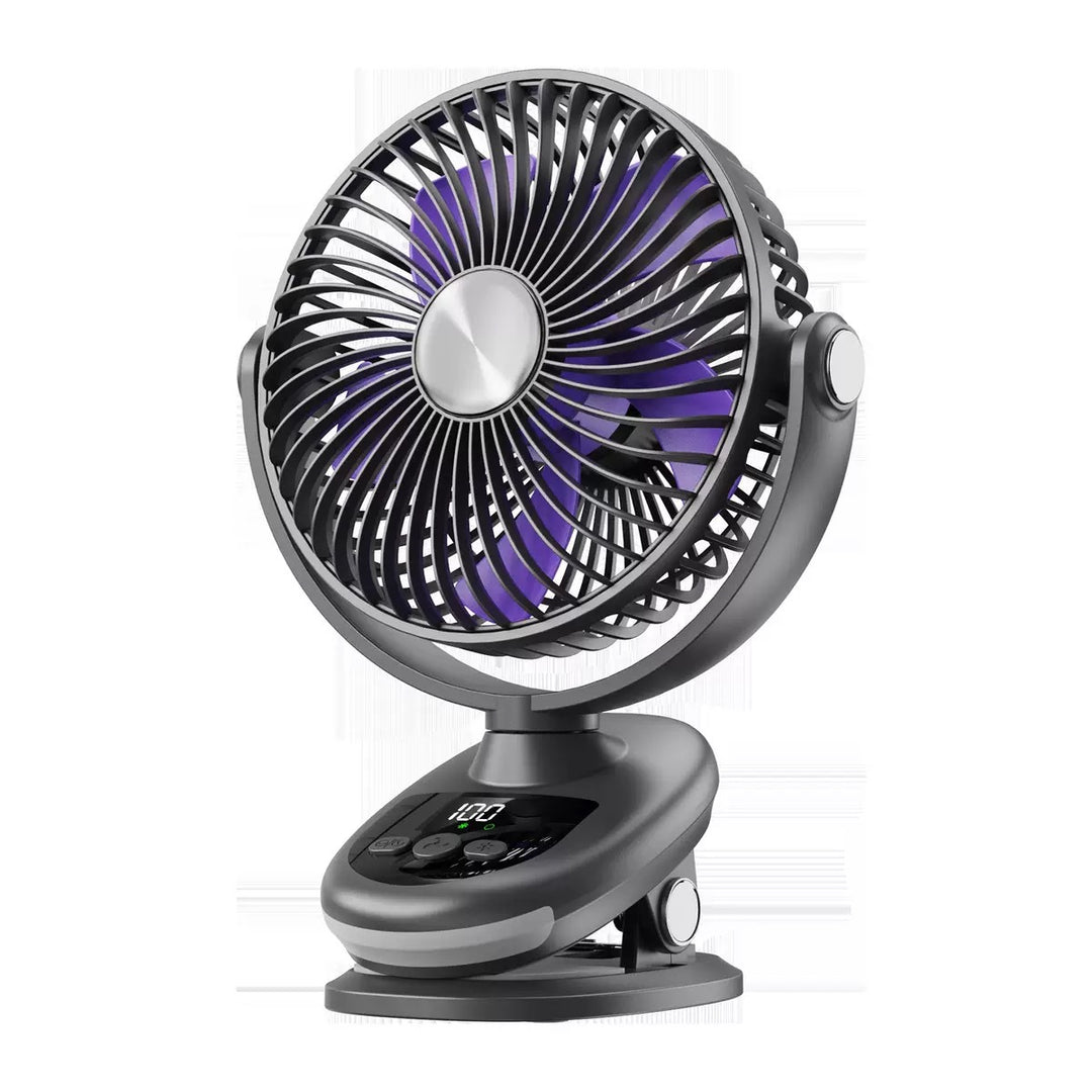 Unisex Portable Table Fan with LED Display and Touch Control Bowlift