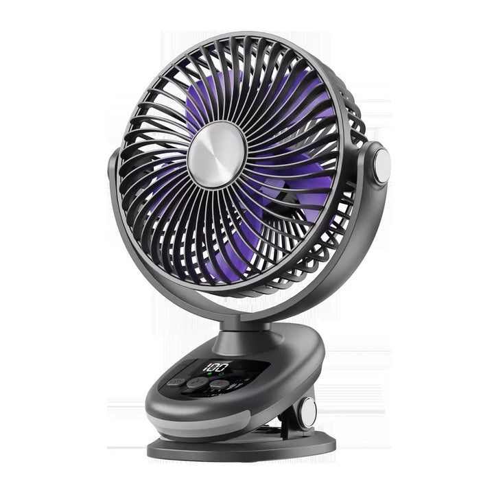 Unisex Portable Table Fan with LED Display and Touch Control Bowlift