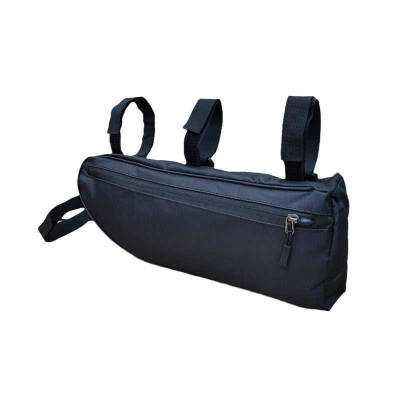 waterproof bicycle frame top tube bag with secure triple strap mounting and zipper pocket Bowlift