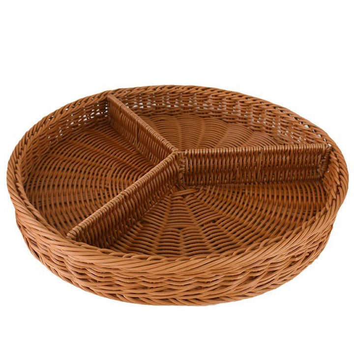 Artisan Woven Round Storage Tray Bowlift