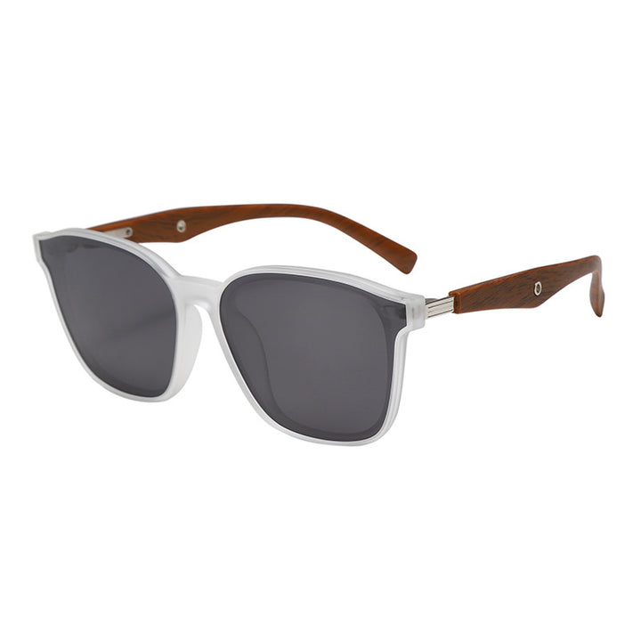 Women stylish oversized sunglasses with wooden accents Bowlift