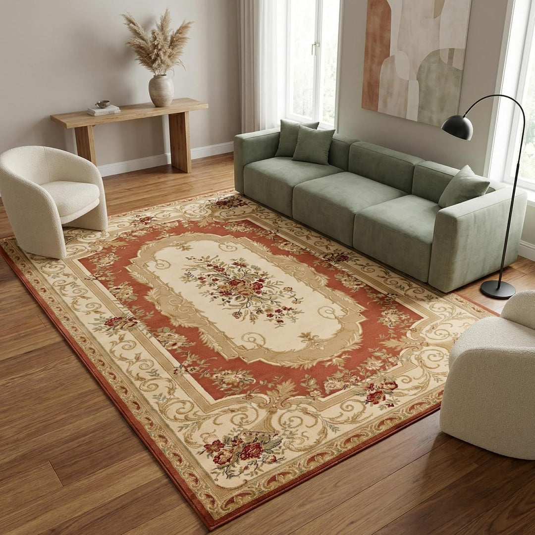Vintage-Inspired Floral Area Rug