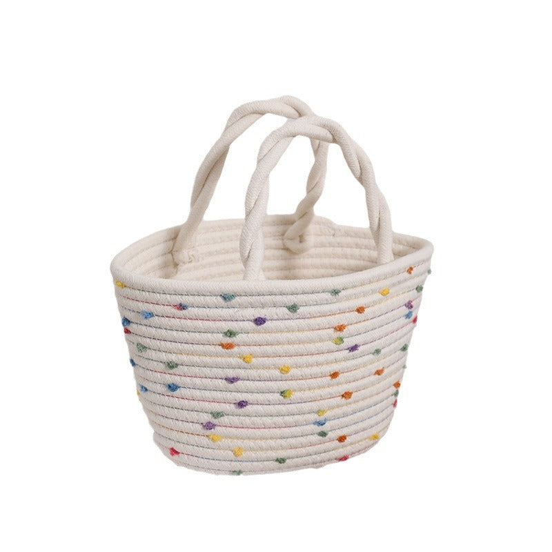 Decorative cotton basket bag Bowlift