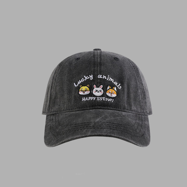 Embroidered Animal-Themed Baseball Cap