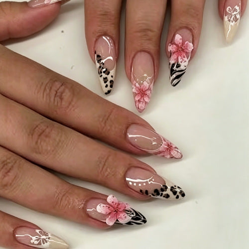 Creative Art Nails with Floral and Animal Motifs Bowlift