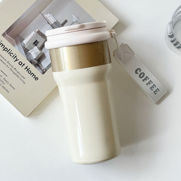 Ladies thermos mug with stylish flower design Bowlift