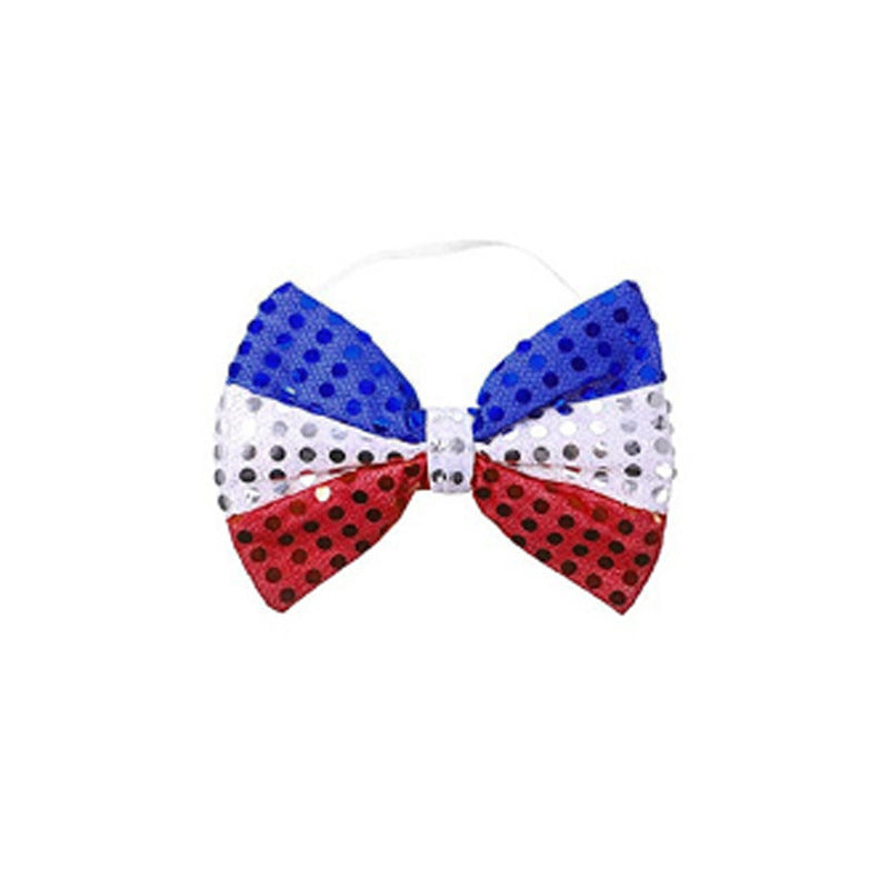 Independence Day metallic parade-style bead necklace set with breakaway clasp Bowlift